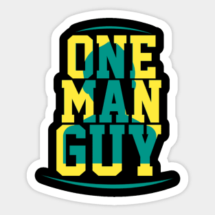 One man guy Sticker